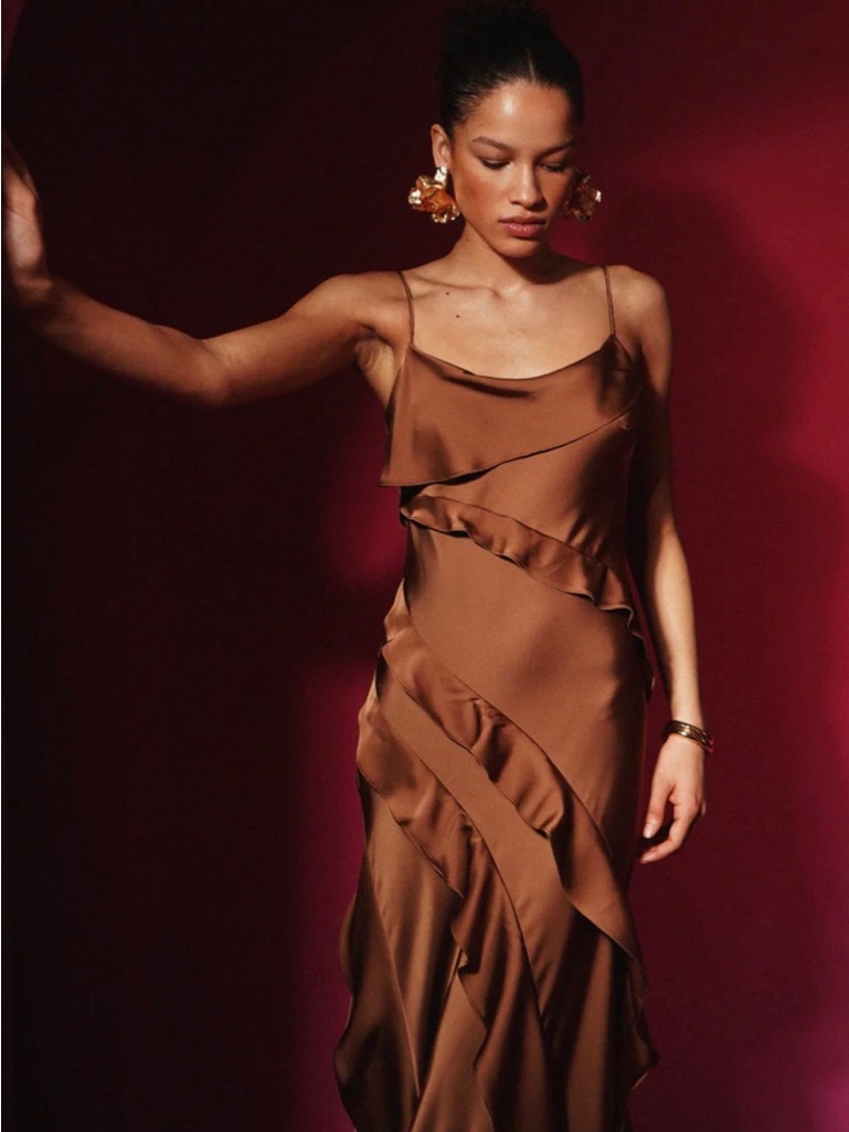 Amur Ellen Ruffle Gown